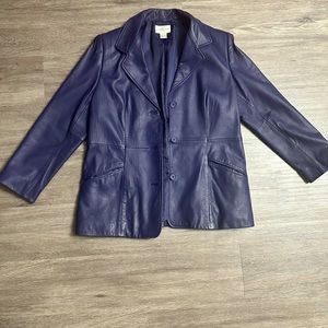 Nordstrom Purple Leather Jacket